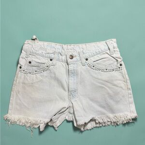 Vintage Levi's Light Wash Bedazzled Denim Shorts